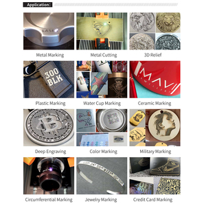 Machines de marquage laser à fibre Mopa BingYan 100W, graveur laser pour bijoux et métaux 20W 30W 50W 60W 200W, gravure laser 2.5D 3D à refroidissement par air - Product Image 2