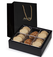 Vente en gros de coffrets cadeaux personnalisés macaron cookie chocolat bleu rose boulangerie emballage de qualité alimentaire boîte du désert avec séparateurs