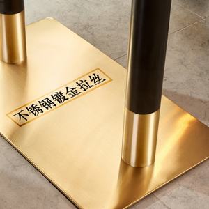 Tables et chaises de restaurant en marbre de style industriel, vente en gros, meubles d'hôtel, tables à manger rapides, tables à café, pieds en métal - Product Image 4