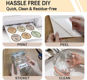 8.5x11 inch đầy đủ tờ trống có thể <span class=keywords><strong>in</strong></span> dissolvable nhãn hình chữ nhật hình dạng dính sticker cho chai thực phẩm Bao Bì Thư Kích thước - Product Image 6