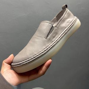 Chaussures en cuir marron pour hommes, mocassins, nouveau style hiver, bottes de travail en cuir de vachette, fournisseur d'usine, chaussures décontractées rétro à la mode - Product Image 5