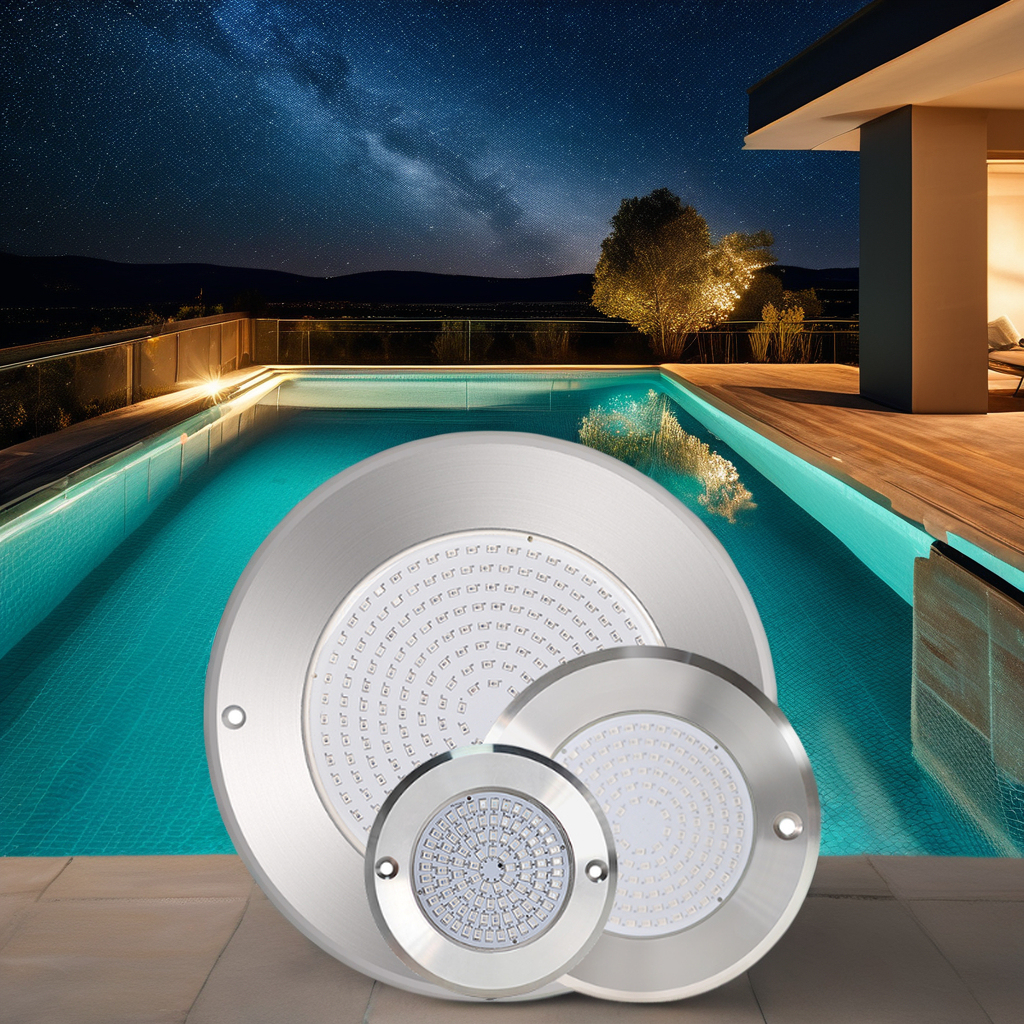 HOTOOK 12V LED Swimming Pool Light IP68 RGB Wi-Fi Controlled Stainless Steel Body for Inground Above Ground Pools Also Fountains