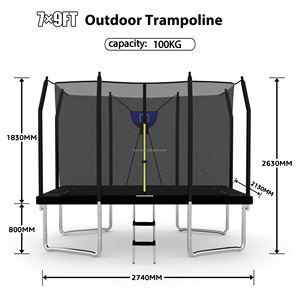 Trampolín Rectangular Zoshine <span class=keywords><strong>para</strong></span> Niños con Red de Seguridad de Borde Suave, <span class=keywords><strong>Cama</strong></span> <span class=keywords><strong>Elástica</strong></span> <span class=keywords><strong>para</strong></span> Exteriores <span class=keywords><strong>para</strong></span> que los Niños Pequeños Jueguen y Hagan Ejercicio - Product Image 6