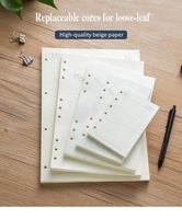Lose Blätter A5 Papier, Kariert Blanko Liniert Gepunktet Notizbuch-Einlagen, B5 A6 A7 A4 Notizbuch-Refill