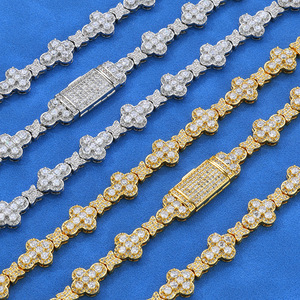 Chaîne en Moissanite VVS1 Dynamic Light Play Certifiée GRA Or 18K Argent 925 Bijoux Exclusifs Personnalisés Effet Givré Arc-en-ciel - Product Image 4