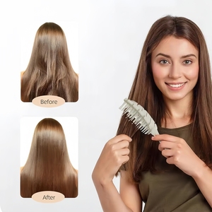 Cepillo y Peine para <span class=keywords><strong>Cabello</strong></span> de Nailon con Logotipo Personalizado, 100% Ecológico, Desenreda Fácilmente el <span class=keywords><strong>Cabello</strong></span> Rizado y Lacio - Product Image 5
