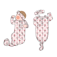 Vente en gros Fashion Robe confortable et respirante pour nouveau-né avec bandeau pour bébé Sac de couchage 0-3 mois