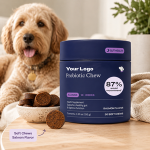 Masticables Probióticos <span class=keywords><strong>para</strong></span> <span class=keywords><strong>Perros</strong></span>, Suplemento de Apoyo Digestivo, Fórmula <span class=keywords><strong>para</strong></span> la Salud Intestinal, Sabor a Salmón, Golosina <span class=keywords><strong>para</strong></span> el Bienestar de las Mascotas, OEM - Product Image 5