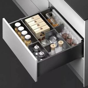 Empuje abierto y cierre suave Hardware del Gabinete Diapositivas del cajón Cajón oculto Bolsa de riel deslizante Armarios de cocina modulares SN moderno - Product Image 2