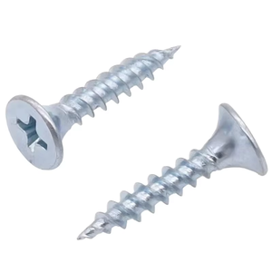 Tornillos Autorroscantes de Acero Galvanizado con Cabeza Plana Phillips, Diseño de Clavo Común con Vástago Liso, para Muebles, Precio de Fábrica - Product Image 1
