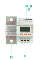 Compteur d'énergie CC bidirectionnel DJSF1352-D MID avec RS485 Modbus pour PV et VE