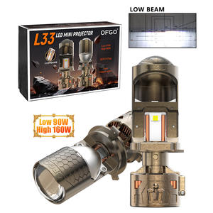 L33 High Low Beam 6000K 12V 24V 160W 3870 CSP H4 Mini projecteur à lentille LED Plug and Play Car H4 Led Headlight Projector - Product Image 1
