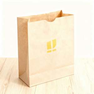 Factory Custom Size Logo Recycled <b>Bag</b> SOS Kraft Brown Paper Carry Bread Packing Retail White Take Away Shopping Grocery Food <b>Bag</b> - Product Image 5