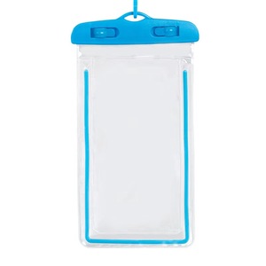 Transparent Touchscreen Phone Case Waterproof PVC Bag For Swimming Diving Outdoor Use With Blue Seal And Hang Strap - Product Image 1