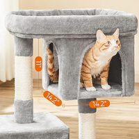 Fournisseurs cadre d'escalade pour chat moderne en bois gris tour d'arbre à chat corde en sisal centre d'activités maison de jeu simple pour grands chats