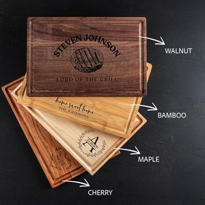 Tabla de Cortar Personalizada con Logotipo, Tabla de Madera Grabada con Etiqueta Privada para Charcutería, Carnes, Quesos, Frutas y Barbacoa - Product Image 3