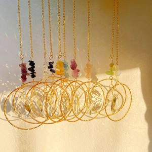 Atrapasueños <span class=keywords><strong>de</strong></span> cristal <span class=keywords><strong>de</strong></span> grava arcoíris <span class=keywords><strong>de</strong></span> piedra <span class=keywords><strong>de</strong></span> viruta Natural colgante <span class=keywords><strong>de</strong></span> bola <span class=keywords><strong>de</strong></span> cristal grande carillón <span class=keywords><strong>de</strong></span> viento atrapasoles para la decoración del coche del hogar - Product Image 6