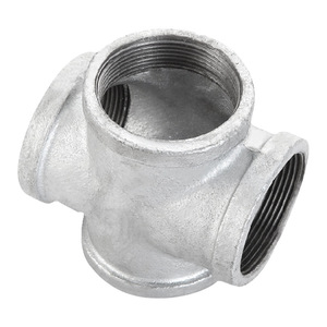 Raccord croisé galvanisé à quatre voies, filetage interne 1/2 pouce, pour tuyaux de mêmes diamètres, pour systèmes d'eau chaude et d'incendie - Product Image 1