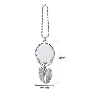Metallo in alluminio portachiavi ciondolo in bianco trasferimento termico <span class=keywords><strong>angelo</strong></span> disegno fustellatura stampa per auto o regalo - Product Image 5