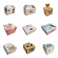 Boîte à gâteaux personnalisable en carton, papier d'art de haute qualité, stratification brillante UV de luxe gaufrage 4 "6" 8 "10" tailles pour gâteau à sushi