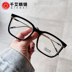 แว่นกันแดดสไตล์เกาหลีสำหรับผู้ชายกรอบสีดำพร้อมสีทอง UV400 ป้องกันรูปทรงสี่เหลี่ยมพลาสติกและกรอบโลหะ H6 5544 - Product Image 4