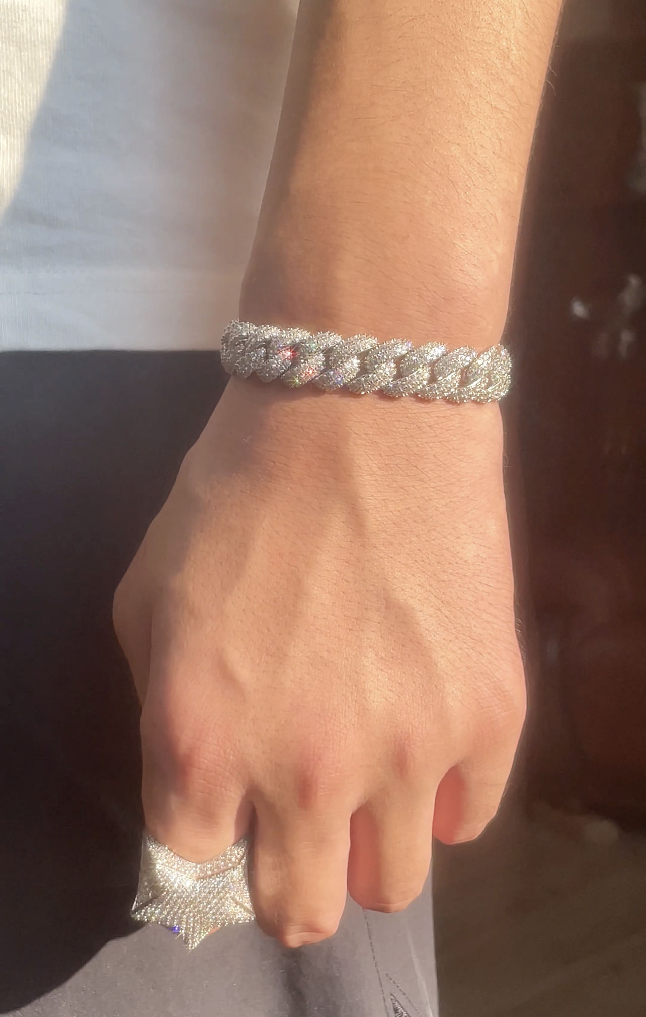 13mm iced out diamond bracelet