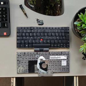 Teclado de repuesto para Lenovo <span class=keywords><strong>Thinkpad</strong></span> X121E X130E x131e X140E E220S E220S E11 E12 E125 S220 X131 E120, marco negro y punto rojo - Product Image 3