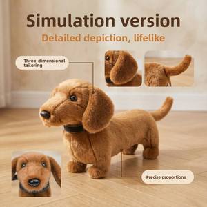 Peluche <span class=keywords><strong>chien</strong></span> teckel adorable, jouet en peluche <span class=keywords><strong>de</strong></span> haute qualité, mignon <span class=keywords><strong>chien</strong></span> saucisse, cadeau pour filles et enfants - Product Image 5