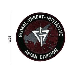 Cổ Đồng bằng lực lượng màu sắc phù hợp với thêu vá bốn bộ phận móc và vòng lặp huy hiệu cho ba lô Áo khoác mũ may mặc bánh - Product Image 5