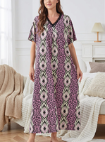 Chemise de nuit en pyjama pour femmes grandes tailles, respirante, à imprimé floral, de luxe et tendance