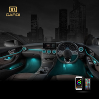 CARDI – bande acrylique optique d'intérieur de voiture rvb 12V, lumière ambiante décorative, application de contrôle, autres accessoires d'éclairage de voiture