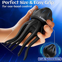 Jellyfish Glans Trainer Silicone Waterproof 10 Vibration Modes Real Touch Feeling Glans Stimulation Exercise Masturbator
