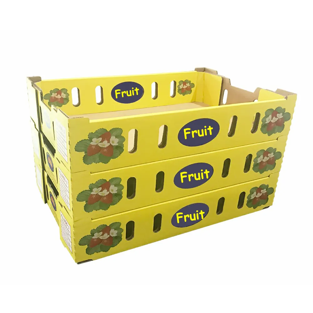 Großhandels preis Benutzer definierte Wellpappe Obst Banane Gemüse karton Verpackung Geschenk box