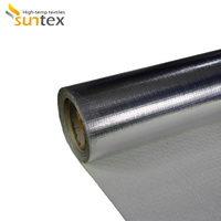 Tissu isolant thermique de 15 m, papier d'aluminium laminé en fibre de verre résistant à la chaleur