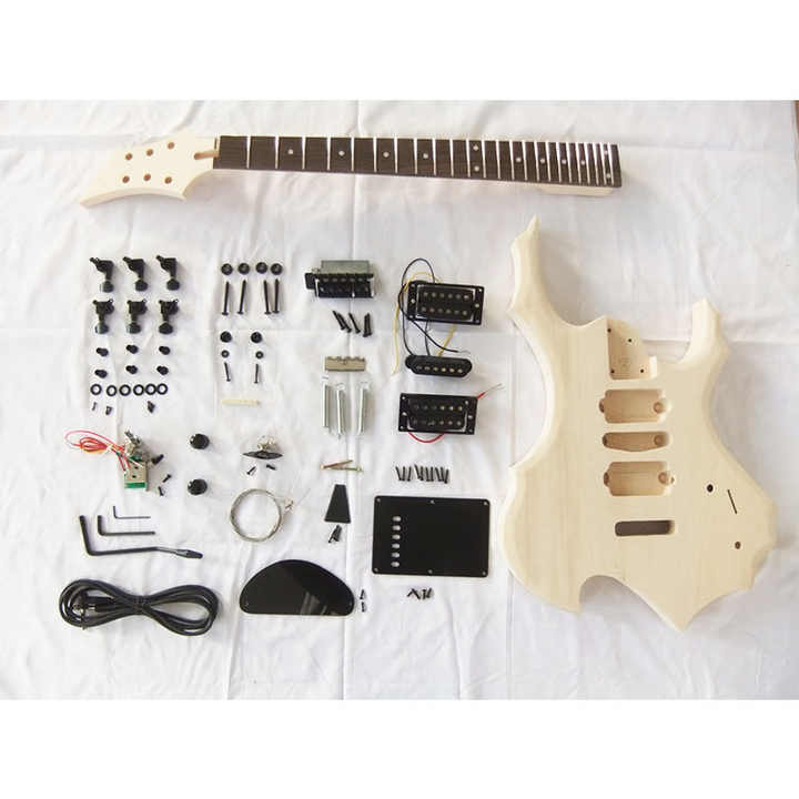 Kit Assemblaggio Chitarra Elettrica 'Rocktile Double Cut' - Corpo Mogano, Manico Acero - Foto 3