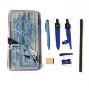 Juego de Compás, Lápiz, Regla y Borrador Surwin M-509, Material Escolar de Plástico para Dibujo y Pintura, Ideal para Exámenes, Gran Venta - Product Image 2