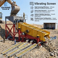 Crible vibrant professionnel 200-250 t/h à plateau large pour le criblage humide de minerai, sable et pierre dans l'exploitation minière par gravité en Afrique