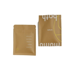 100% biodegradable 5ml 10ml 20ml papel Kraft PLA bolsa embalaje sellado térmico loción champú lavado corporal máscara embalaje muestra bolsitas - Product Image 1