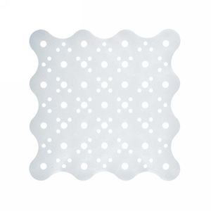 Alfombra de ducha cuadrada de 51 x 51 cm, blanca, antideslizante, para baño - Product Image 1