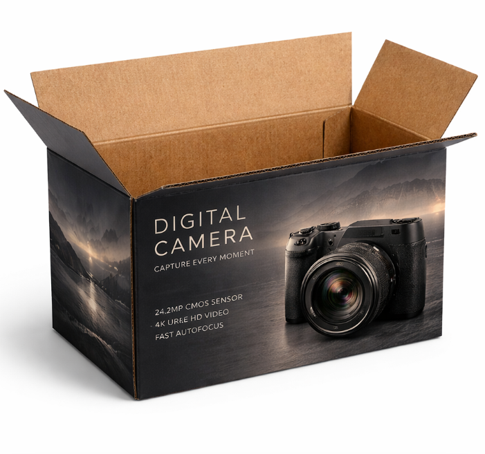 Emballage Carton Personnalisable Corrugated Box Double Wall Large Carton Moving Digital Camera Packaging Box With Custom Design