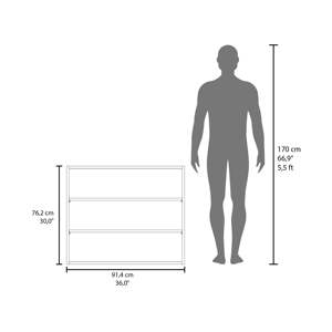 DB 30\" H White <b>Wall</b> & <b>Display</b> Shelves 30\" High with 3 Shelves - Product Image 5