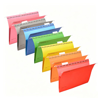 Porte-documents suspendus robustes et colorés, bords renforcés, format lettre, pour l'organisation des documents de bureau et de table.