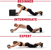 Roues d'exercice doubles personnalisées Julyfit pour la remise en forme, la gym, les débutants, entraînement abdominal à domicile