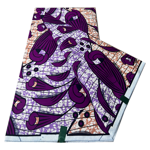 ผ้าลายขี้ผึ้งแท้จากแอฟริกันผ้าคอตตอนเนื้อนุ่มพิเศษผ้าลายขี้ผึ้งแอฟริกัน - Product Image 2