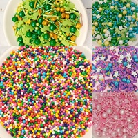 Essbare Jimmies Zuckerstreusel Kuchendekoration Zubehör Farblich Gemischte Zuckerperlen Weihnachtskuchen-Dekoration Dessert-Dekoration