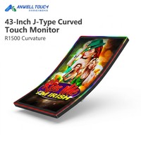 Monitor de Pantalla Táctil J Curved de 43 Pulgadas OEM ODM TwinStar J43 con Pantalla LED RGB Halo para Máquinas de Juegos de Habilidad