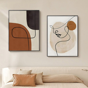 Décoration de la maison géométrique <span class=keywords><strong>Matisse</strong></span> visage ligne affiches murales impression sur toile photo moderne abstrait mur art ligne art - Product Image 3