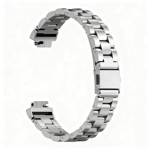 Compatible con <span class=keywords><strong>Fitbit</strong></span> <span class=keywords><strong>Inspire</strong></span> / <span class=keywords><strong>Inspire</strong></span> <span class=keywords><strong>HR</strong></span> Correa de <span class=keywords><strong>reloj</strong></span> de metal de acero inoxidable de tres eslabones - Product Image 6