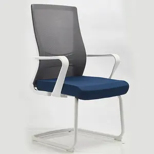 Sillas de entrenamiento de malla con reposabrazos fijo, <span class=keywords><strong>silla</strong></span> de <span class=keywords><strong>oficina</strong></span> para sala de reuniones, personal, <span class=keywords><strong>sin</strong></span> <span class=keywords><strong>ruedas</strong></span> - Product Image 1