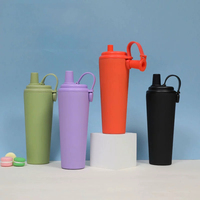 Bouteille d'eau isotherme en acier inoxydable avec poignée en silicone, grande capacité, pour voiture, maintien thermique 12-24 heures, cadeau idéal